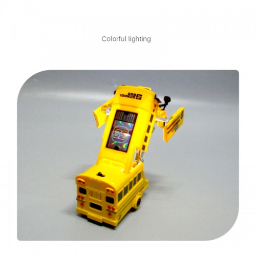 Universal Automatic Transforming Driving Bus Toy with 3D Lightning and Sound Universal Automatic Transforming Driving Bus Toy with 3D Lightning and Sound